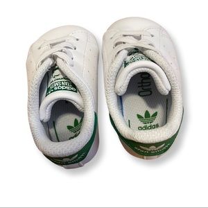 🧸⭐️ Baby Adidas Original Stan Smith Crib Trainers Size 1